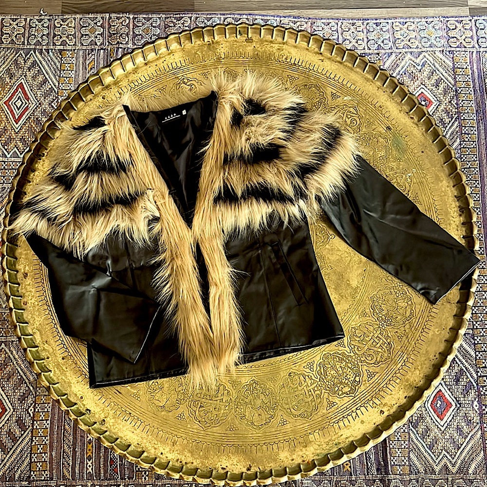 Faux Fur/Leather Jacket